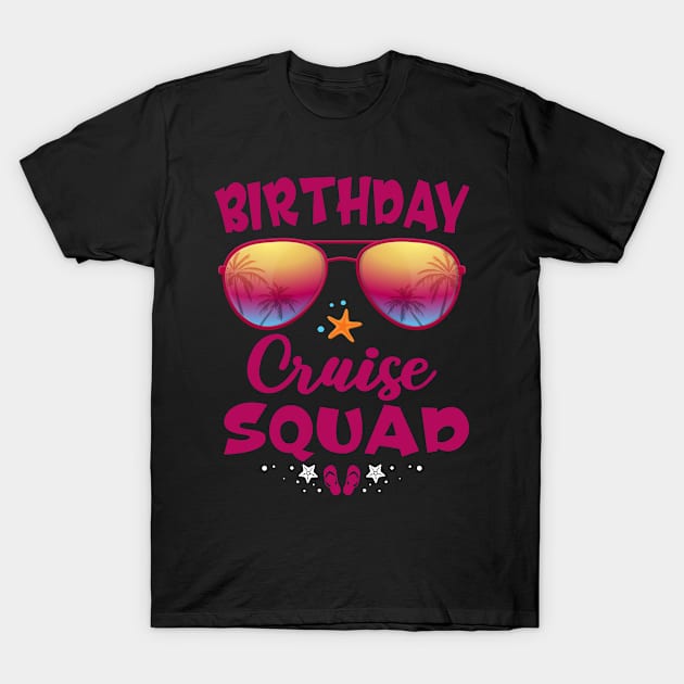 Birthday Cruise Squad Summer Glasses Gift T-Shirt by mansoury